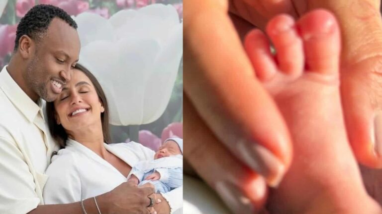 Carol Peixinho mostra primeiro banho de sol de Bento em casa
