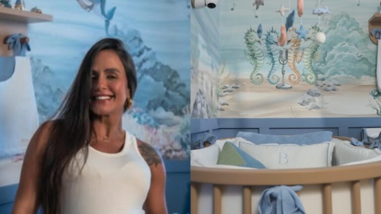 Carol Peixinho exibe os detalhes do quarto de Bento, seu filho com Thiaguinho