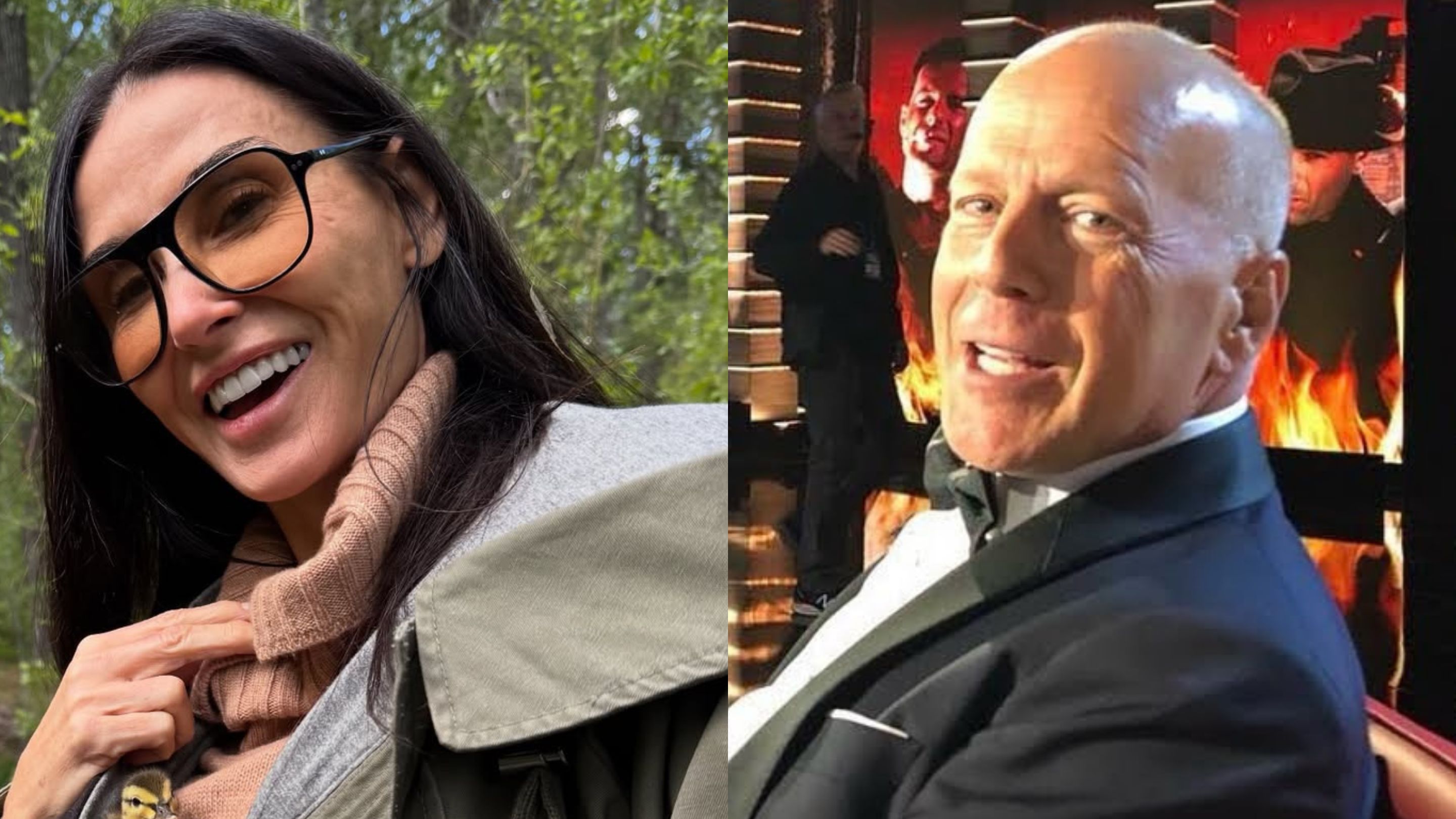 Demi Moore comenta decisão da esposa de Bruce Willis de morar em outra casa