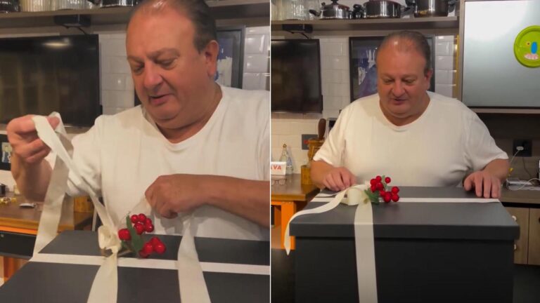 Gilmelândia dá presente inusitado para Erick Jacquin após o MasterChef Celebridades