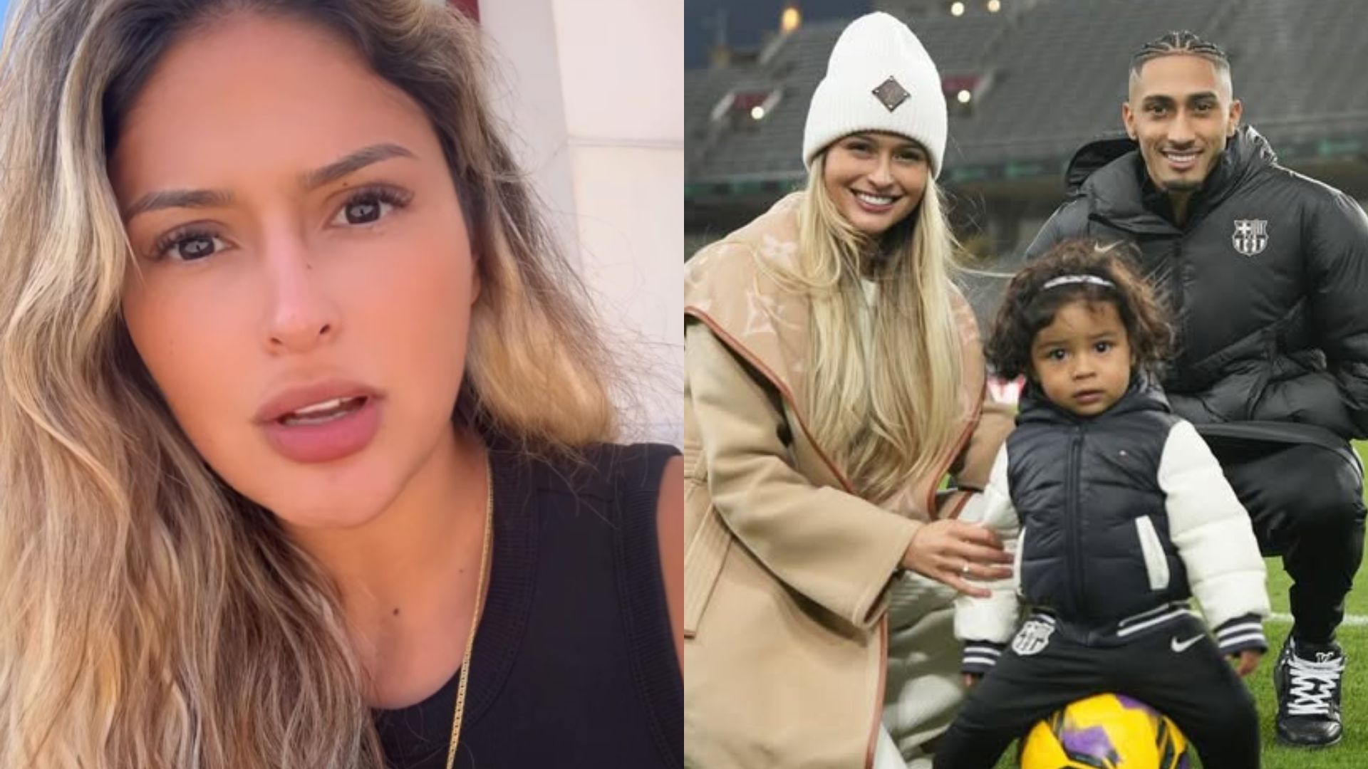 Esposa do jogador Raphinha desabafa após filho ser ignorado em parque da Disney