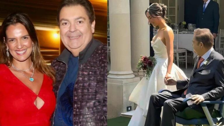 Esposa de Faustão fala sobre o apresentador participar do casamento da filha dele