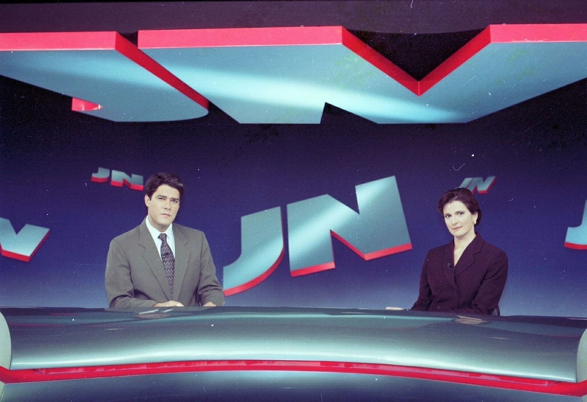 William Bonner e Lilian Witte Fibe na bancada do 'Jornal Nacional' Foto: Divulga&ccedil;&atilde;o/Rede Globo