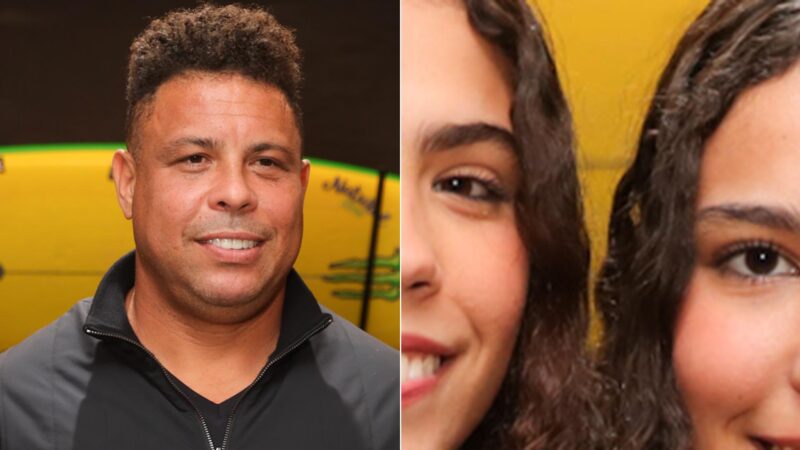 Filhas de Ronaldo Fenômeno fazem rara aparição juntas em evento do pai