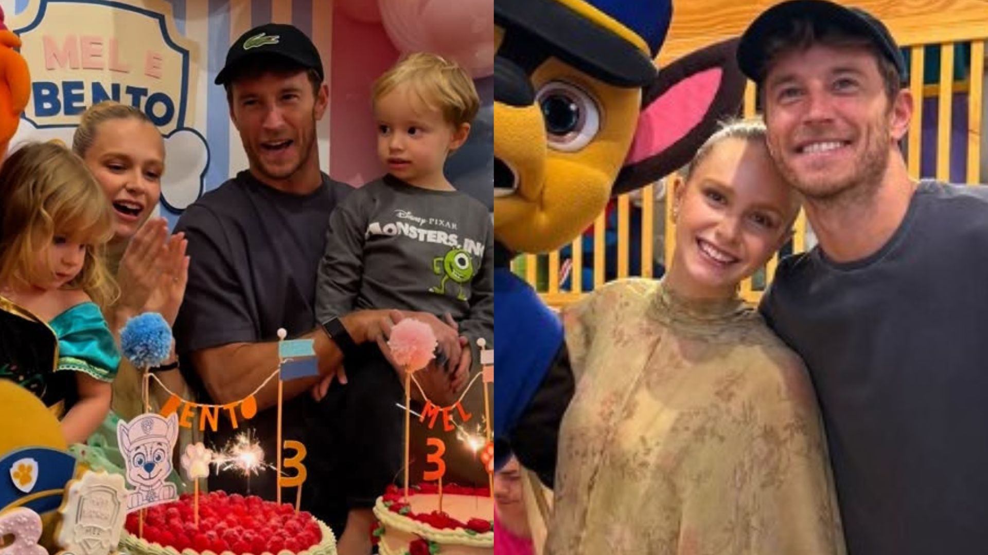 Filhos gêmeos de Isabella Scherer comemoram 3 anos com festa temática