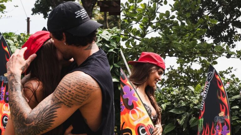 Gabriel Medina homenageia namorada com pranchas personalizadas