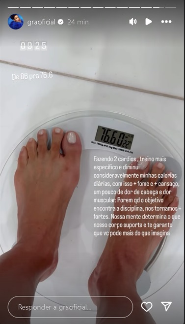 Storie de Gracyanne Barbosa no Instagram 