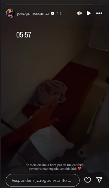 Storie de Jo&atilde;o Gomes no Instagram 