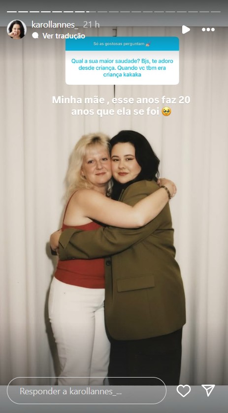 Karol Lannes faz foto em IA com a mãe - Reprodução/Instagram karollannes_