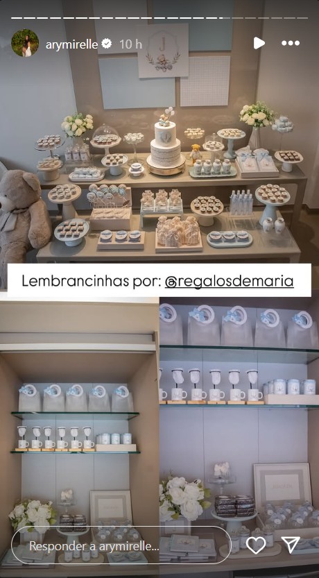 Lembrancinhas de maternidade do filho de Ary Mirelle - Reprodu&ccedil;&atilde;o/Instagram