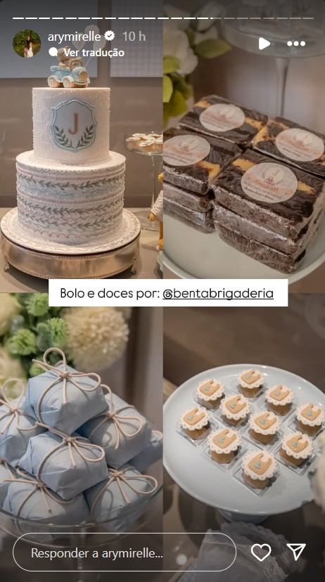 Lembrancinhas de maternidade do filho de Ary Mirelle - Reprodu&ccedil;&atilde;o/Instagram