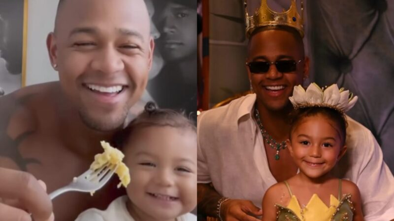 Léo Santana encanta ao comemorar o aniversário da filha: ‘Viva Liz’