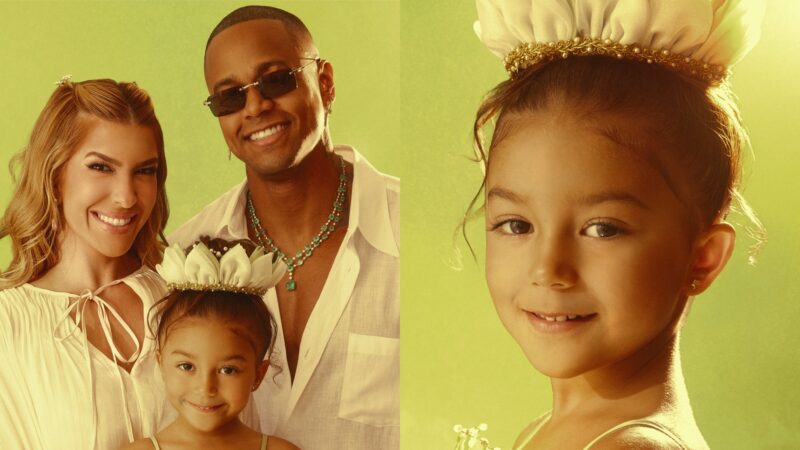 Filha de Lore Improta e Léo Santana surge de princesa em sua festa de aniversário