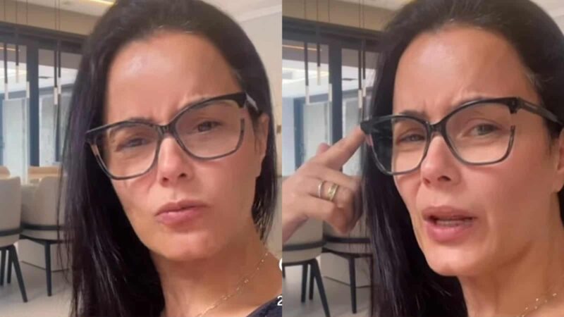 Luciele Di Camargo sofre acidente com faca