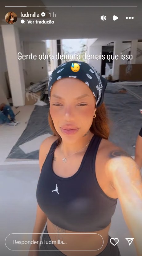 Ludmilla mostra obra de nova mans&atilde;o - Reprodu&ccedil;&atilde;o/Instagram