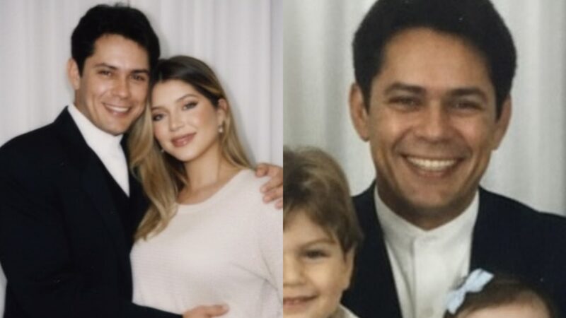 Lyandra com o pai, Leandro