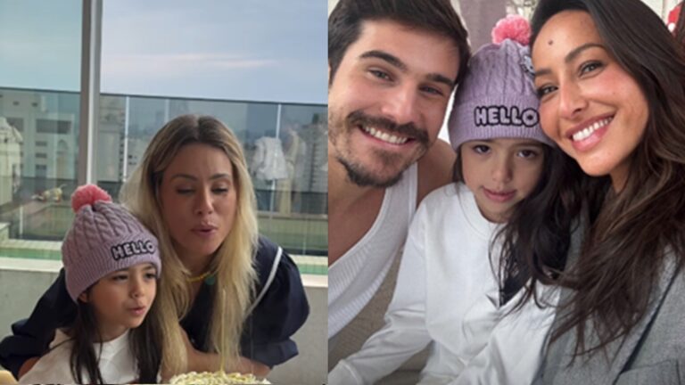 Mãe de Nicolas Prattes ganha festa surpresa do filho e da nora; veja foto do bolo