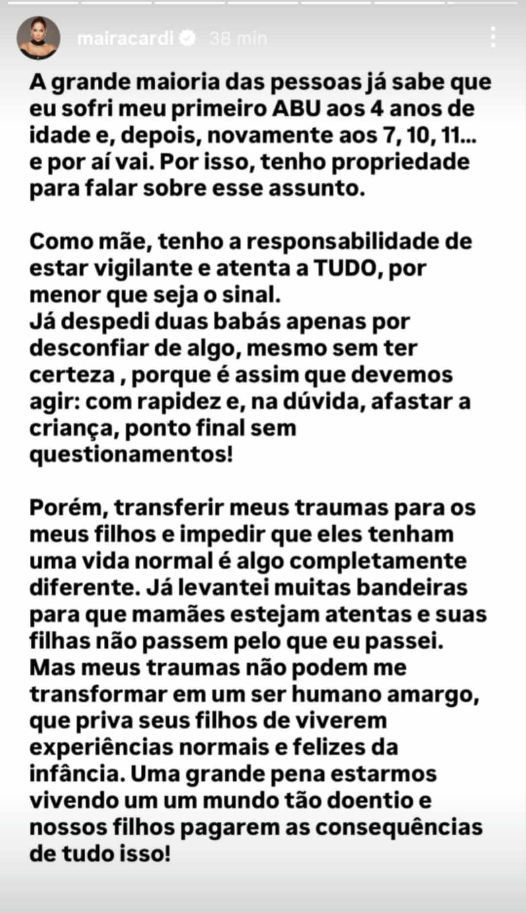 Ma&iacute;ra Cardi se defende - Foto: Reprodu&ccedil;&atilde;o/Instagram