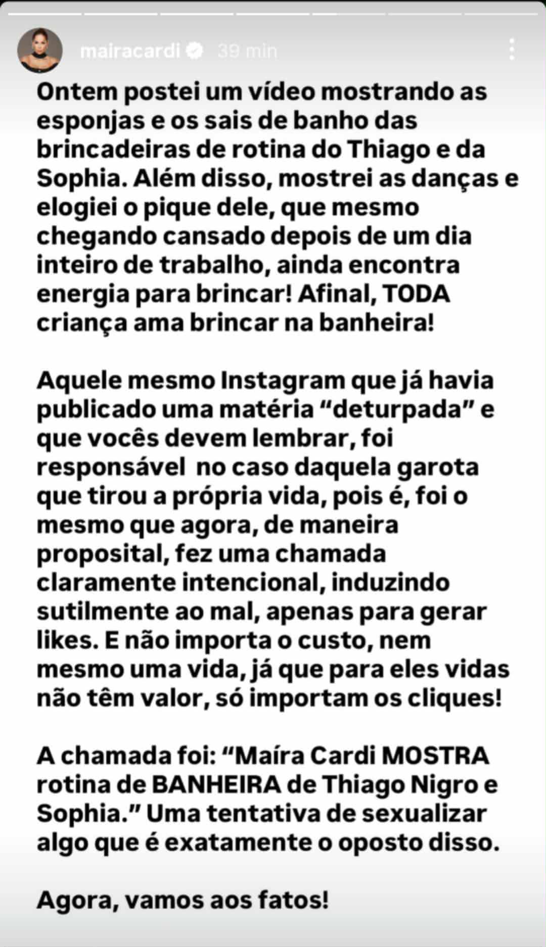 Ma&iacute;ra Cardi se defende