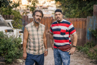 Joaquim (Marcos Palmeira) e Misael (Belo) - Foto: Globo / Fabiano Battaglin