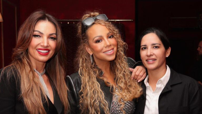 Mariah Carey curte festa com Patricia Poeta e Marina Tavares