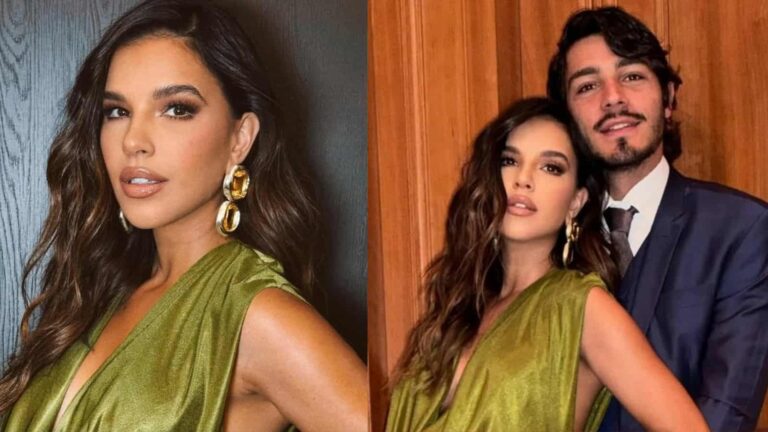 Mariana Rios exibe barriguinha em look para casamento da filha de Faustão