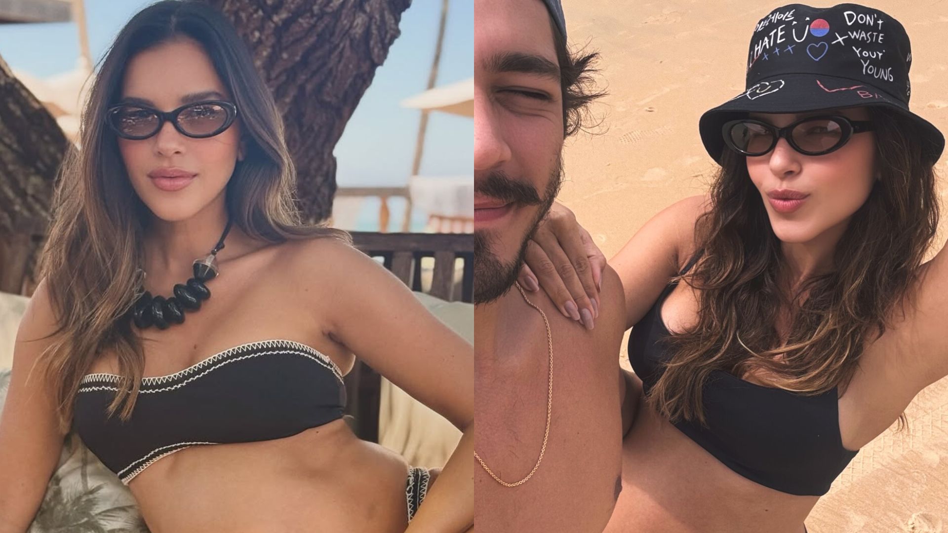 Grávida, Mariana Rios mostra o barrigão em viagem à Bahia com o namorado
