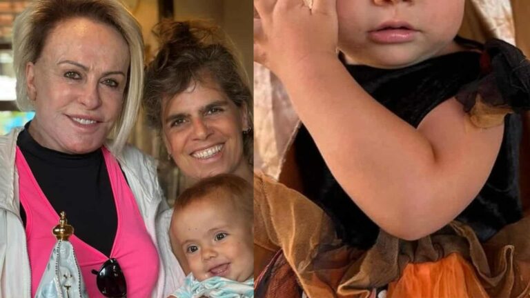 Neta caçula de Ana Maria Braga esbanja fofura em rara aparição; veja