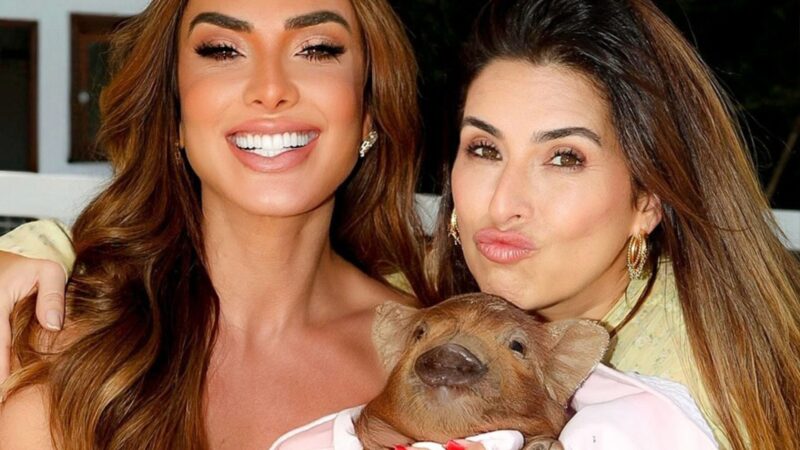 Fernanda Paes Leme visita sítio de Nicole Bahls