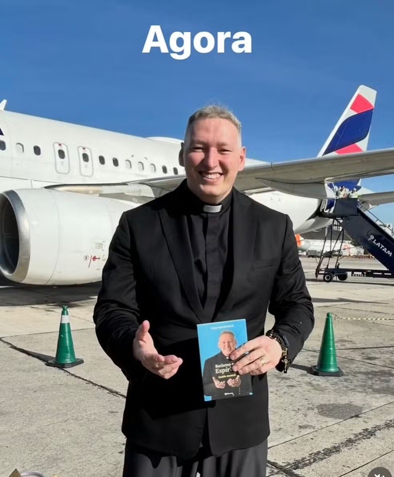 Padre Marcelo Rossi compartilha antes e depois &mdash; Foto: Instagram