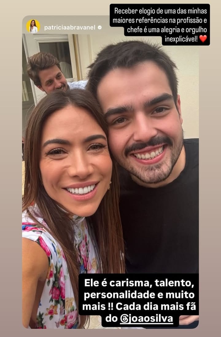 João Silva é elogiado por Patrícia Abravanel 