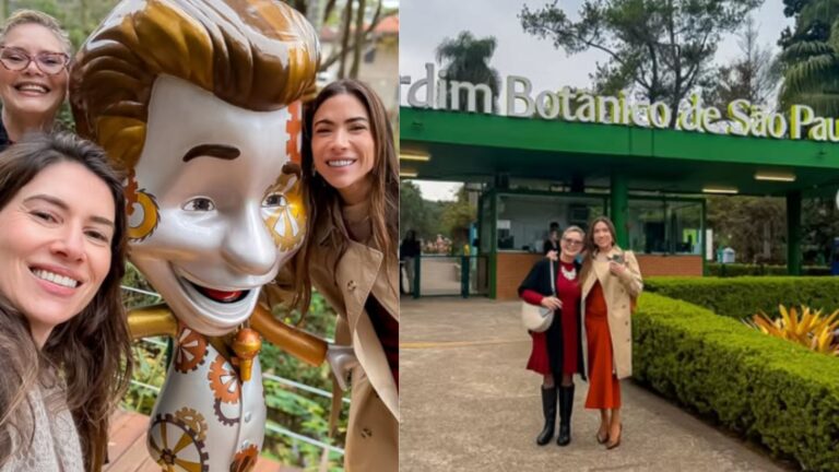 Patrícia Abravanel vai à exposição em homenagem ao Silvio Santos