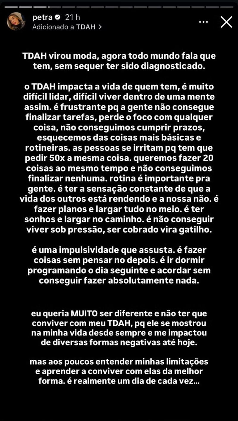 Posts de Petra Mattar — Foto: Reprodução | Instagram @petra