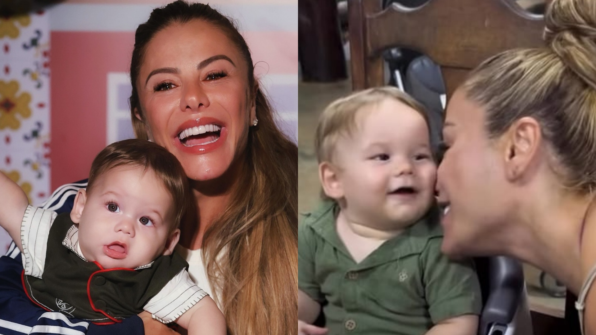 Poliana Rocha se derrete no aniversário de José Leonardo: ‘Netinho mais perfeito’
