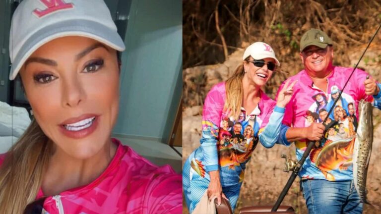 Poliana Rocha fala sobre decisão de acompanhar Leonardo em pescaria: ‘Nunca venho’