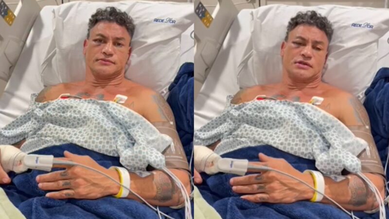 Popó é internado em hospital, revela que fará cirurgia e desabafa: ‘Selvageria’