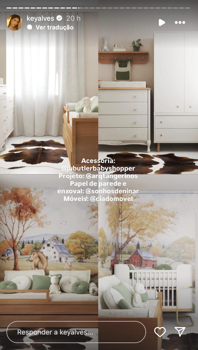 Key Alves mostra projeto do quarto da filha - Foto: Reprodução / Instagram @keyalves