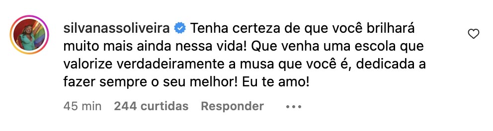 Post de Silvana Oliveira - Foto: Reprodução / Instagram @silvanassoliveira