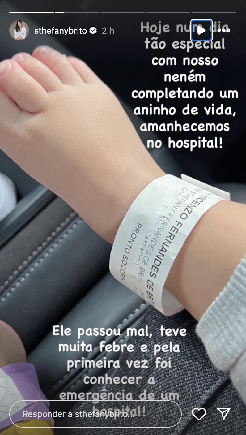 Sthefany Brito revela que levou o filho ao hospital