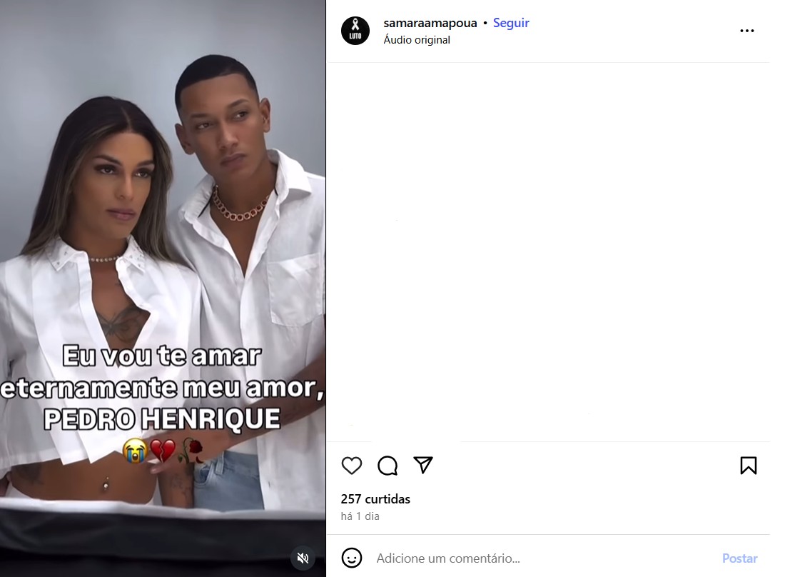 Samara Mapoua era casada com Pedro Henrique - Foto: Reprodu&ccedil;&atilde;o / Instagram
