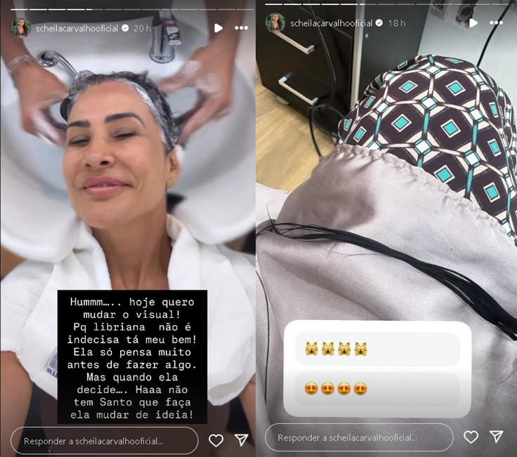 Scheila Carvalho surpreende Tony Salles com novo visual — Foto: Reprodução/Instagram @scheilacarvalhooficial