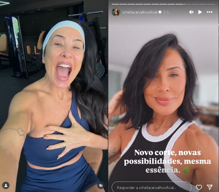 Scheila Carvalho surpreende Tony Salles com novo visual — Foto: Reprodução/Instagram @scheilacarvalhooficial