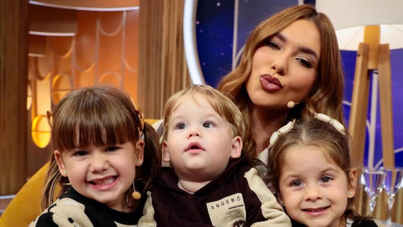 Virginia com os três filhos: Maria Alice, José Leonardo e Maria Flor - Foto: Reprodução / Instagram @virginia