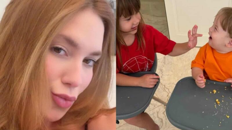 Virginia mostra os filhos em Goiânia