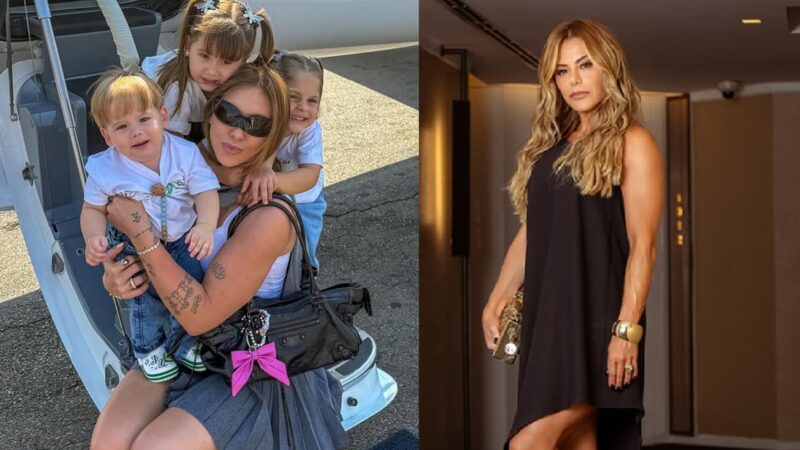 Veja o recado que Poliana Rocha deixou em fotos de Virginia Fonseca com os filhos antes de viagem