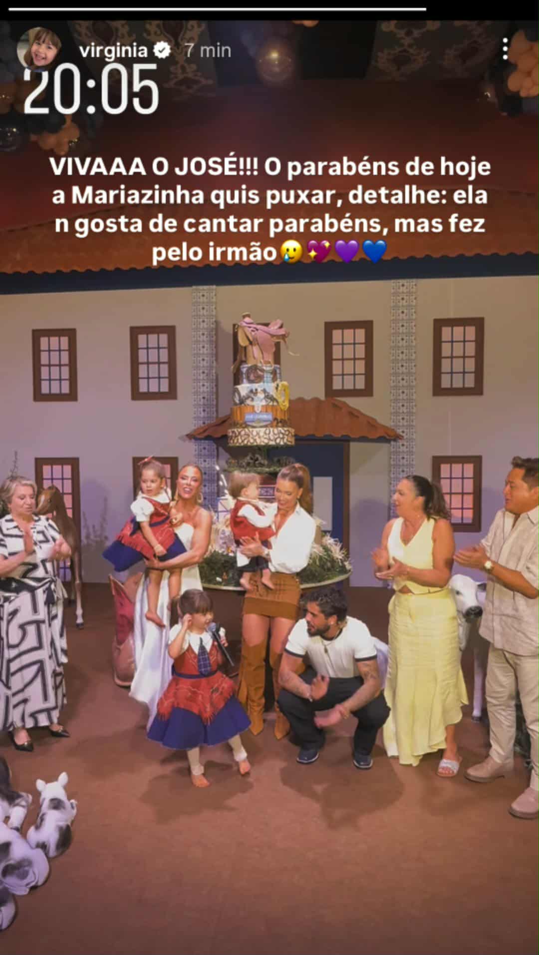 Virginia se surpreende com Maria Alice no anivers&aacute;rio de Jos&eacute; Leonardo