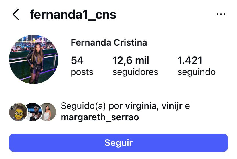 Virginia e Margareth passam a seguir mãe de Vini Jr - Reprodução/Instagram