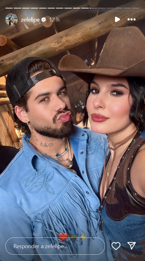 Zé Felipe e Ana Castela - Reprodução/Instagram @zefelipe