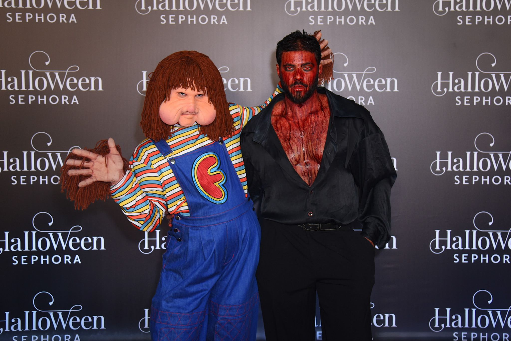 Vittor Fernando e Gabriel no baile de Halloween em SP. Fotos: Andy Santana / Brazil News