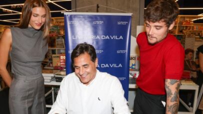 Sasha e o marido, João no lançamento do livro de Luciano Szafir — Foto: Tomzé Fonseca/ Agnews